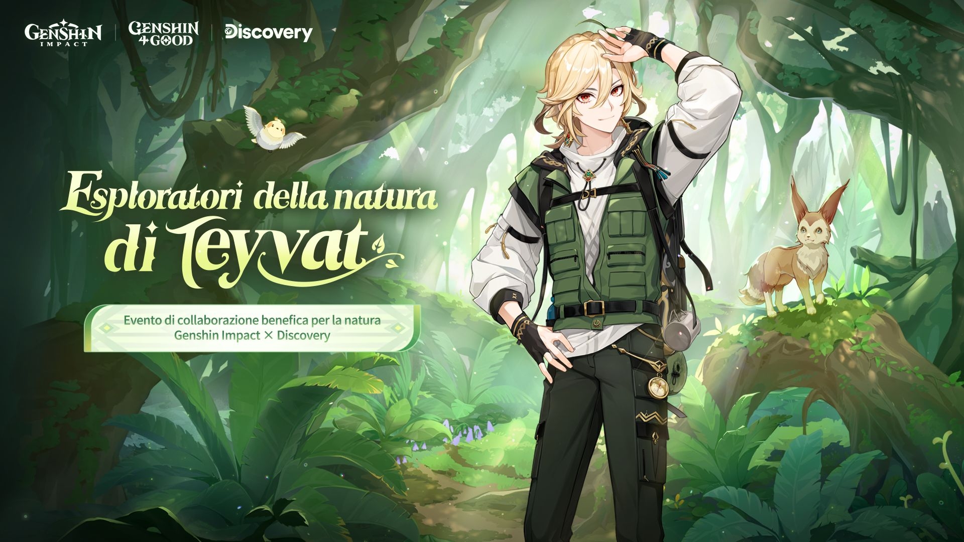 Genshin Impact e Discovery Channel uniscono le forze per proteggere la natura di Teyvat e della Terra